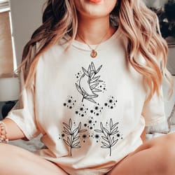 moon t-shirt, mystical shirt, celestial tshirt, leaf crewneck, star shirts, moon phase tee, gift for sky lover, sa486