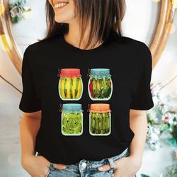 pickle lovers t-shirt, pickle shirt, canning hot peppers, canned corn tee, pickle crewneck, homemade pickles shirt, sa49