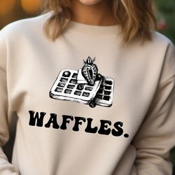 waffles sweatshirt, waffle lover gift, weekend brunch sweater, funny waffle hoodie, breakfast lover gift, cute food crew