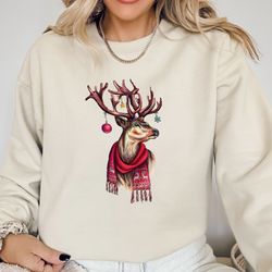 christmas reindeer t-shirt, merry christmas shirt, christmas family shirt, xmas antler shirt, christmas deer shirt, sant