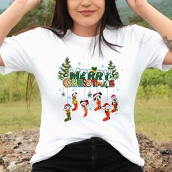 disney characters christmas socks t-shirt, mickey and friends merry christmas shirt, disney christmas shirt, happy chris