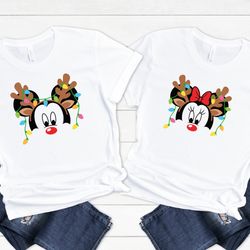 disney christmas lights t-shirt, mickey christmas sweater, mickey minnie head shirt, disney christmas couple tshirt, mic
