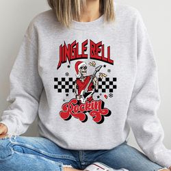 jingle bell rockin shirt, rockin christmas sweatshirt, skeleton christmas sweater, christmas music t-shirt, christmas pa