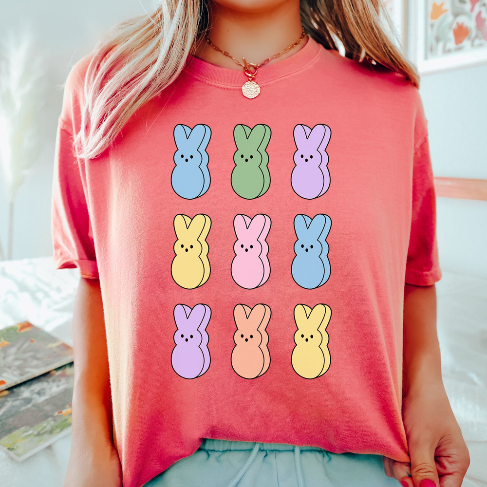Comfort Colors® Easter Bunny Peeps Shirt, Easter Shirt, Bunny Lover Tee, Bunny Peeps T-Shirt, Retro Easter Shirt, Matching Easter T Shirt.jpg