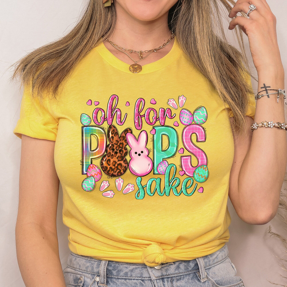 Oh For Peeps Sake Shirt, Peeps Easter Shirt, Funny Easter T-Shirt, Matching Easter Shirts, Cute Easter Tee, Easter Peeps Squad Shirt.jpg