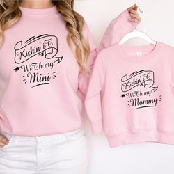 kickin it with my mommy, kickin it with my mini, mommy and me shirts, matching t-shirts, mother son, mother daughter mat