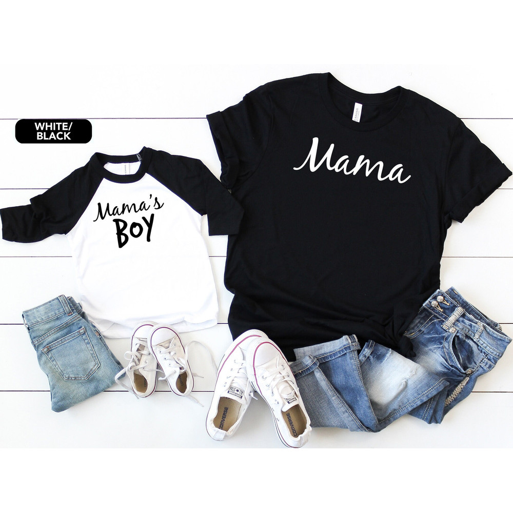 Mama and Mama's Boy Matching Baseball Tees,, Mama Shirt, Mama's Boy Shirt,Mom and Son Shirts, Mommy and Me Shirts,.jpg