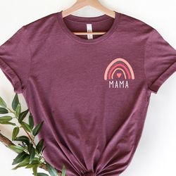 mama rainbow shirt, mothers day shirt, rainbow print mom shirt, cute mom tee, mom shirt, mama shirt, rainbow mama tee, m