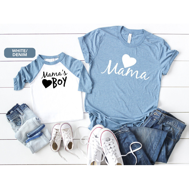 Mama's Boy and Mama Shirts, Mommy and Boy Shirt, Mama's Boy Baseball Tee, Mama Shirt, Boy Mama Shirt, Mom and Son Matching Tee.jpg