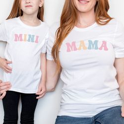 retro mama mini shirt, mothers day gift, mama and mini easter matching shirts, mommy and me easter shirt, mommy and me o