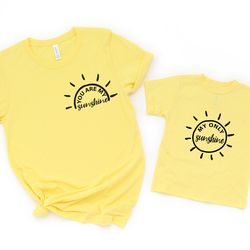 you are my sunshine, my only sunshine shirt, mama and mini shirt, mommy and me, matching mama daughter, new mom gift, mo
