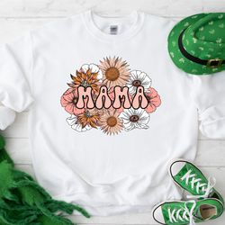 mama flowers sweatshirt, raising wildflower hoodie, retro mama sweatshirt, mothers day gift, mothers day sweatshirt, wil
