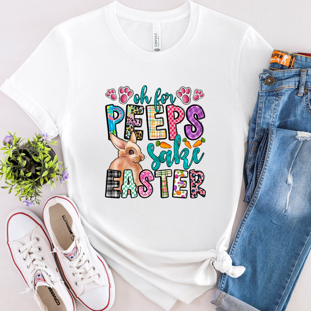 Oh for Peeps Sake Easter Shirt, Easter Bunny Sweatshirt, Easter Shirt for Kids, Easter Shirt, Funny Easter Tshirt, Easter Matching Shirt.jpg