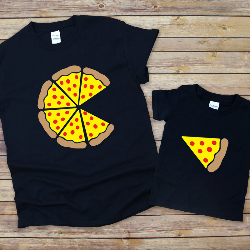 Pizza and Pizza Slice Shirt, Dad And Baby Matching Shirts, Father's Day Gift Shirt, Pizza Lover Dad Baby Outfit, Pizza Sweatshirt.jpg