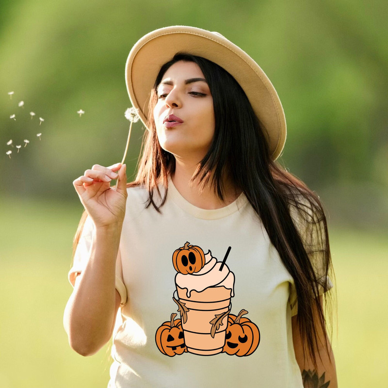 Pumpkin Latte Shirt, Pumpkin Spice Latte Shirt, Funny Halloween Shirt, Fall Coffee Shirt, Halloween Shirt, Coffee Lover Tee.jpg