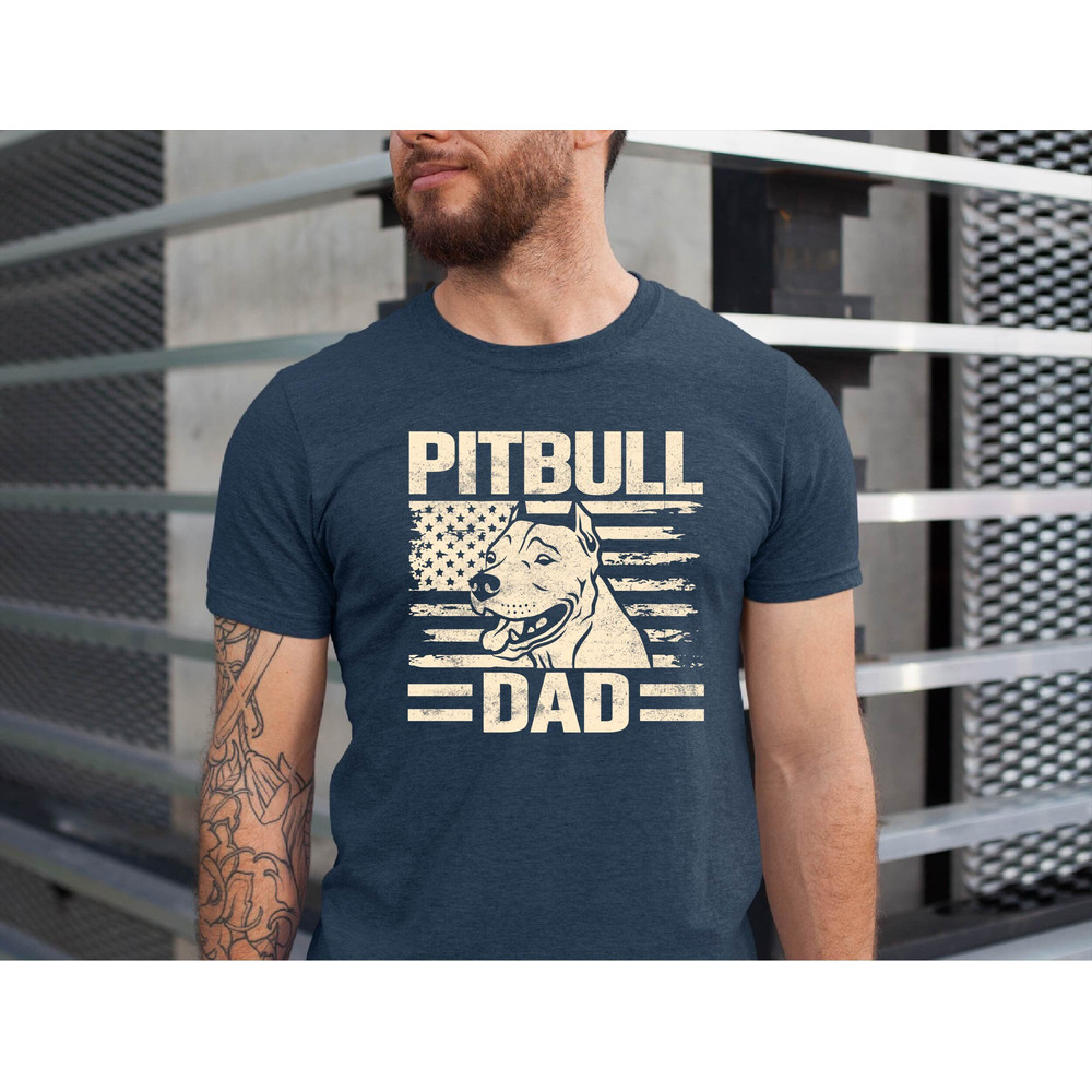 Pitbull Gift, Mens Pit Bull Gift, Pitbull Dad Mens Shirt American Flag Pit Bull Gift, Dog Lover.jpg