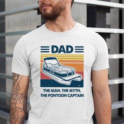 pontoon captain shirt for dad, pontoon gift for men, hoodie, pontoon boat shirt, dad the man the myth