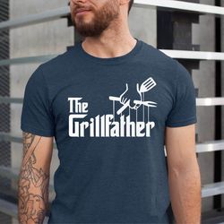the grillfather tshirt, gift for dad, dad shirt, shirt for father, fathers day tshirt, funny dad tee, bbq meat chicken l