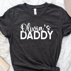 customized daddy tshirt, fathers day gift shirt, dad t-shirt with kids name, new father tee, custom dada clothing, cute