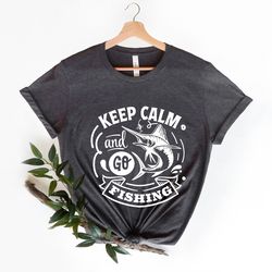keep calm and go fishing shirt, sarcastic fishing gift shirt, fishing is therapy shirt, gift for fishermen shirt, fishin