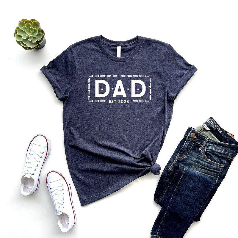 Personalized Dad Est Tshirt, Dad Hospital Gift Shirt, 1st Father's Day Sweatshirt, Daddy Tee, New Dada T-Shirt, Best Dad Clothing, Family T.jpg