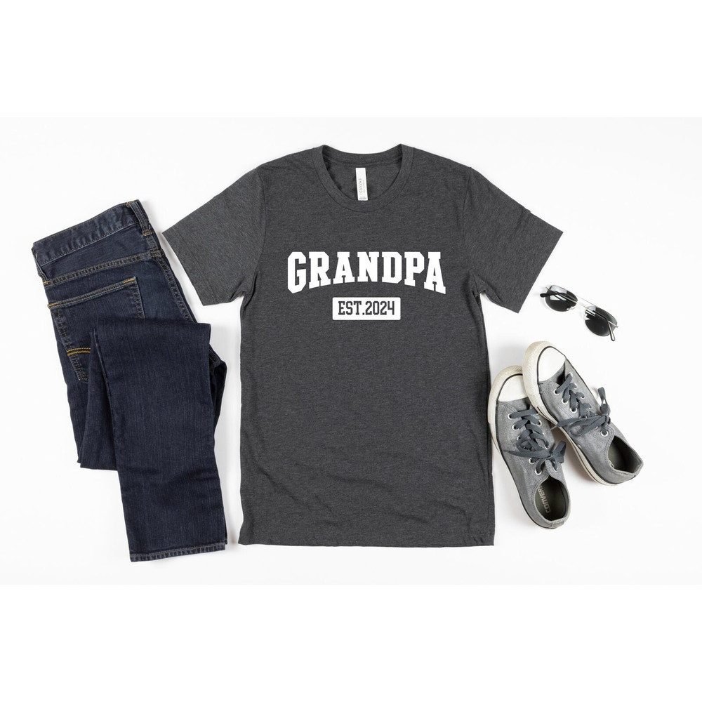 Grandpa Est 2024 Shirt, Custom Grandma Shirt, Fathers Day Gift, New Grandpa Gift, Grandpa to Be Shirt, Grandparents Shirt, Grandfather Tee.jpg