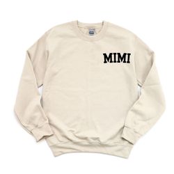 mimi pocket sweatshirt, gift for granny, mothers day gift, new mimi sweatshirt, best mom sweatshirt, mimi birthday sweat