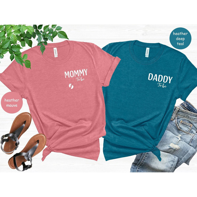 Mommy and Daddy To Be Matching Pocket Shirt, Pregnancy Announcement Minimalist TShirt, Baby Shower Tee, New Mom Dad Shirt,Cute Gift for Mama.jpg