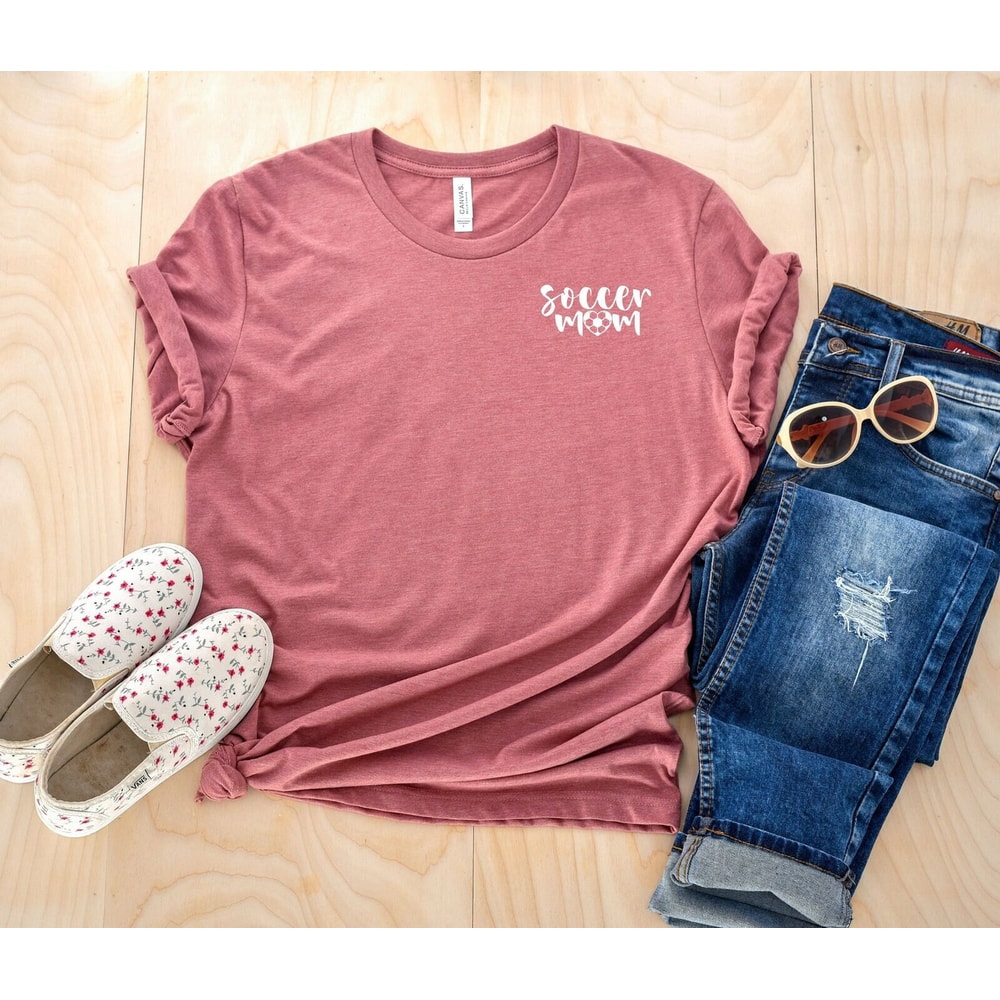 Soccer Mom Shirt, Cute Mama Shirt, Soccer Lover Mom Tee, Mothers Day Gift, Minimalist Soccer Mom Tee, Soccer Ball Pocket Tee, Mama Bday Gif.jpg