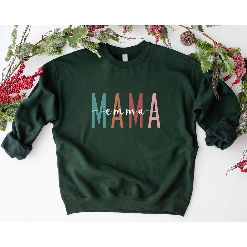 Personalized Mama Sweatshirt with Name Custom Mom Shirt Mother's Day Gift.jpg