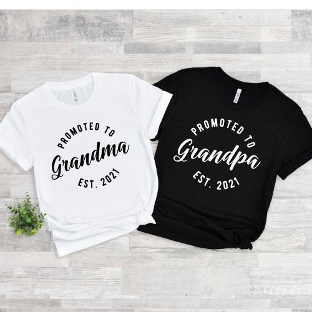 Promoted Grandma-Grandpa shirt, Grandma- Grandpa T shirt, Pregnancy announcement shirt,Surprise Grandparents Shirt,Baby Announcement Shirts,.jpg
