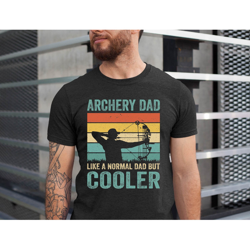 Archery Dad Shirt, Funny Vintage Archer Father's Day Gift, Bow and Arrow Shooting Graphic Tee T-shirt for Men.jpg