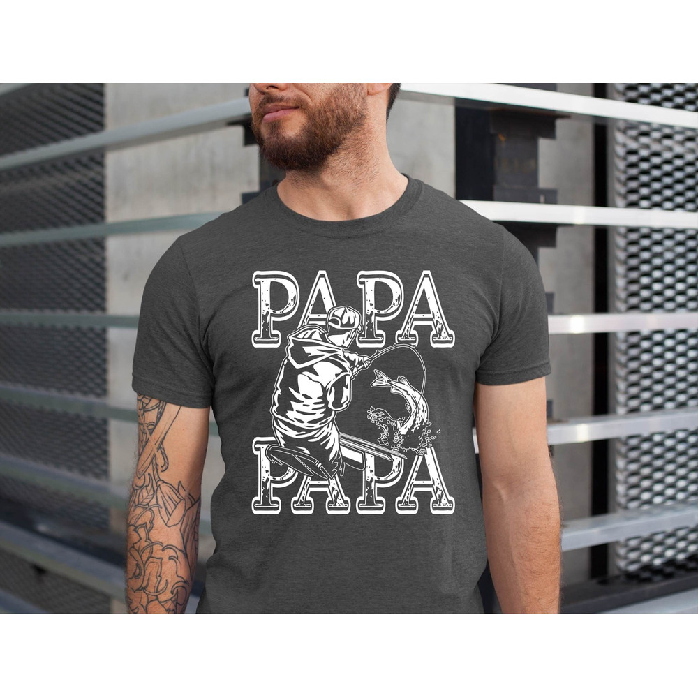 Reel Cool Papa Shirt for Men, Papa Fishing T-Shirt, Papa Fisherman, Gift from Grandkids, Papa's Fishing Buddy, Papa Grandpa Present Idea.jpg