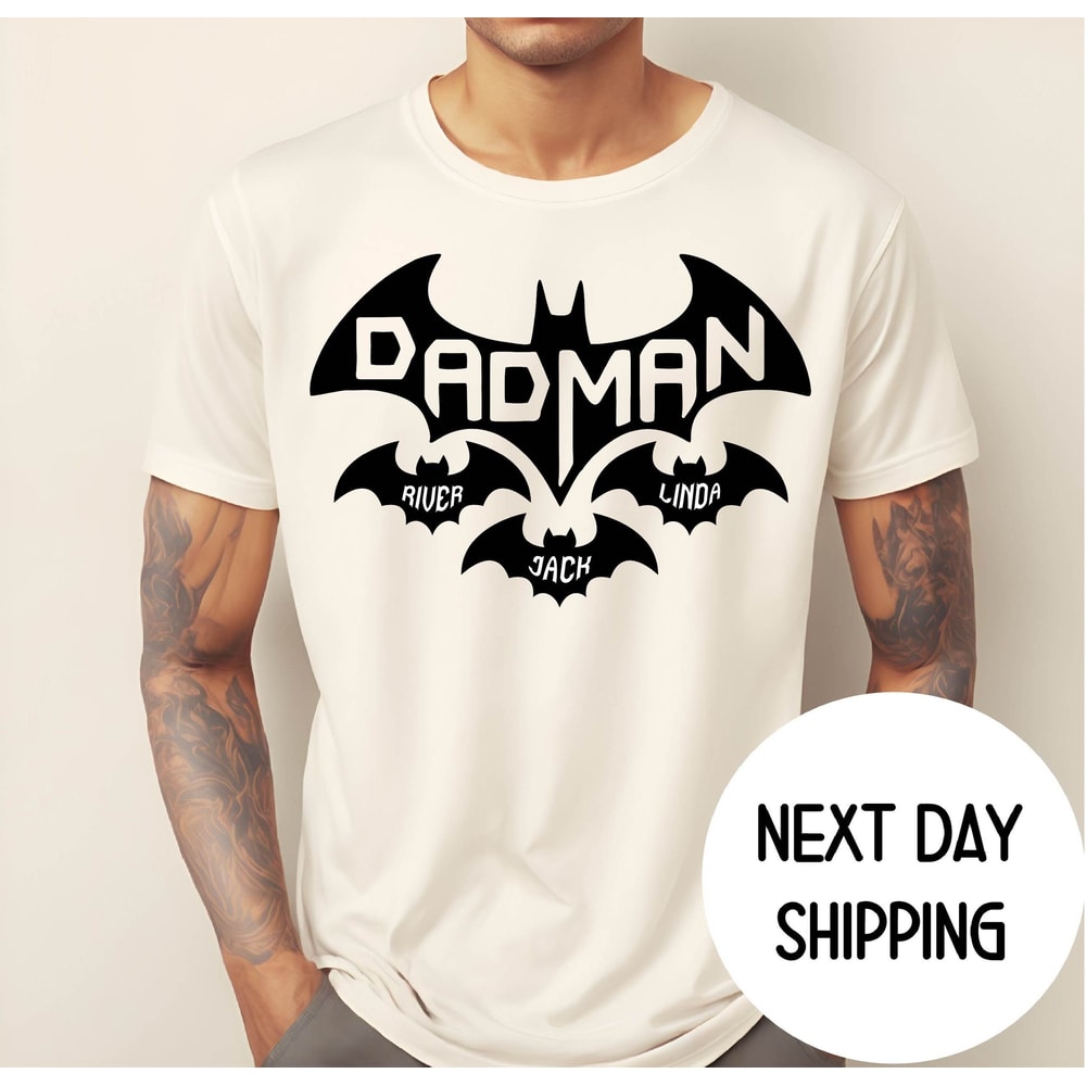 Funny Dad Shirt, Father and Kids Name Shirt Gift, Fathers Day Gift , Gift fot Birthday Dad Husband ,Comfort Colors Mens Shirt.jpg