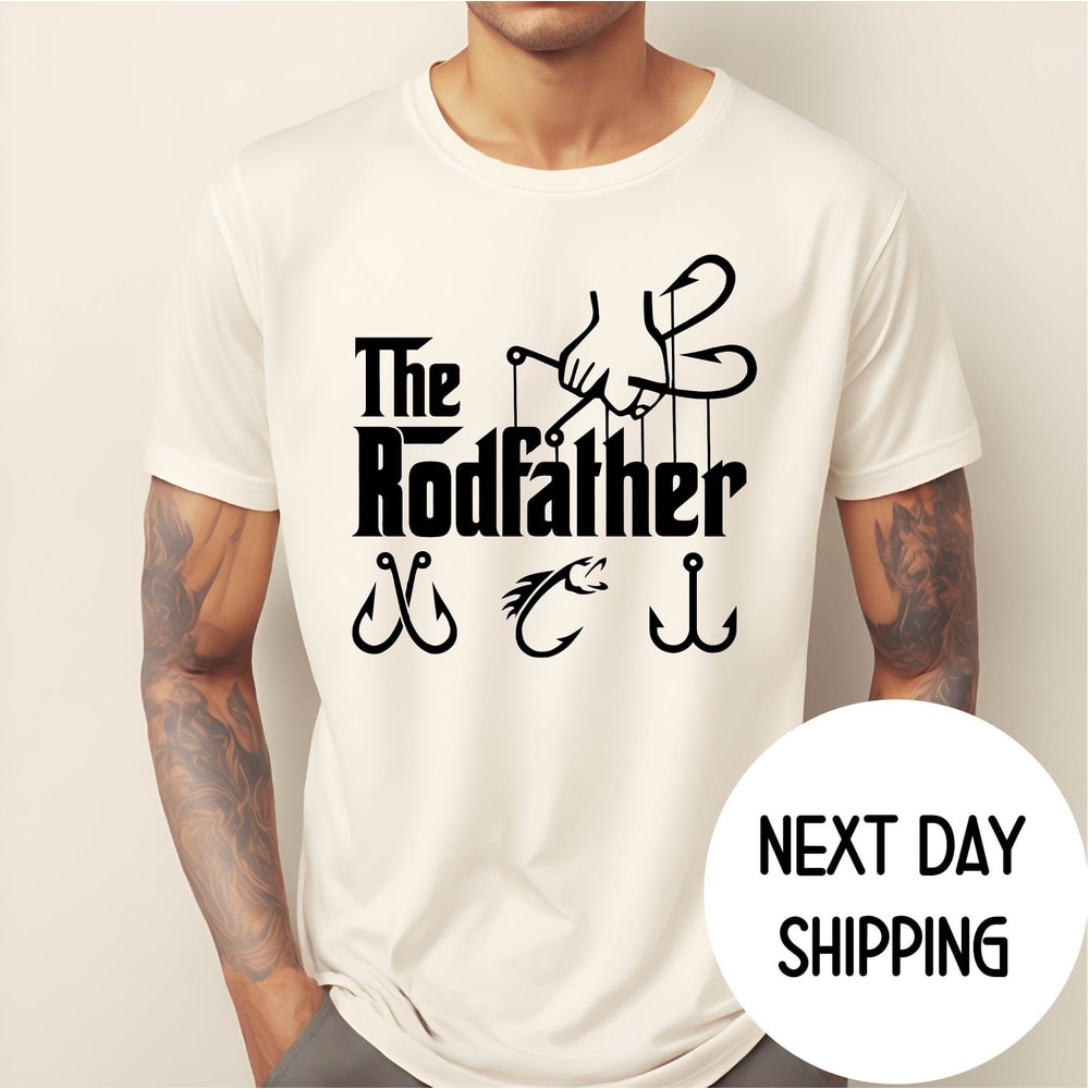 Gift for Fisherman Dad Father Grandpa, The Rodfather Shirt , Fishing Dad Shirt , Fishing Men Shirt ,Fathers Day Gift.jpg