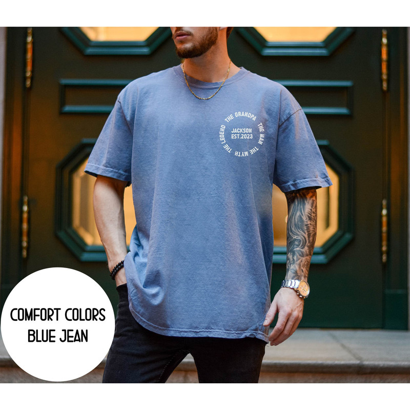 Grandpa Est Shirt, Personalized Grandpa Shirt, Gift for Grandpa, Father's Day Gift,Pregnancy Announcement Grandparents,Papa Shirt.jpg