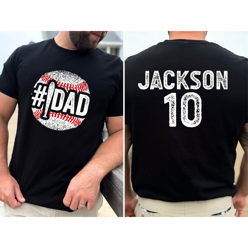 Personalized Baseball Men Shirt, Custom Dad Baseball Shirt, Sports Dad Shirt, Baseball Shirt for Him, Father Day Gift for Baseball Dad.jpg