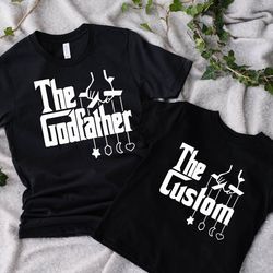 custom godfather and kids name ,godfather matching shirt, matching grandfather and grandkids shirt, christmas gift