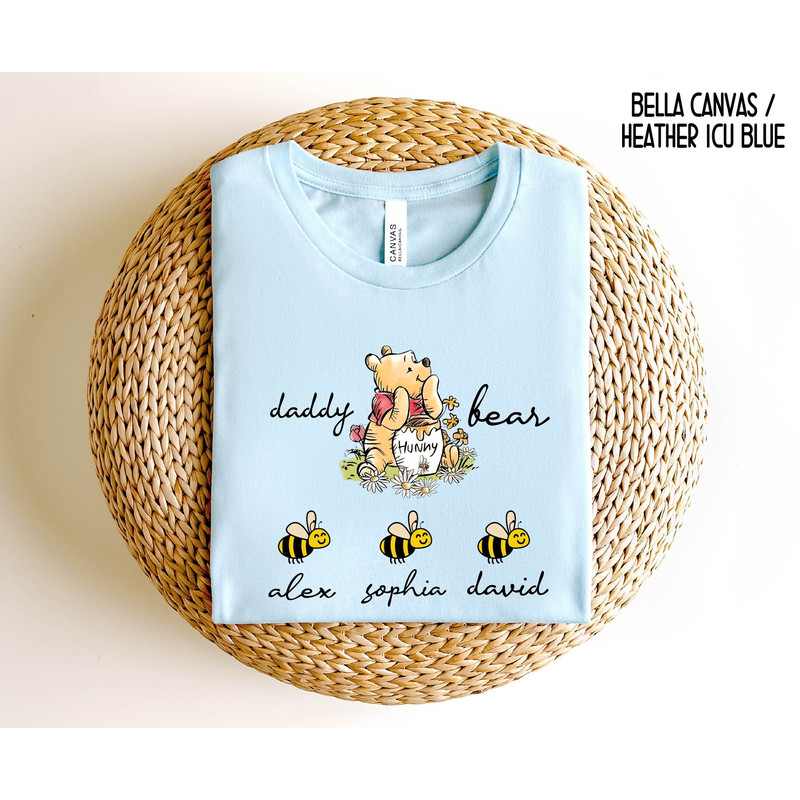 Daddy Bear Shirt Personalized Daddy Bear Winnie With Kids Name The Pooh T-Shirt ,Fathers Day Gift for Daddy Daddy Bear Gift for Pooh Dad ,.jpg