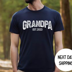 new grandpa shirt, gift for grandpa, grandpa est 2024 shirt, grandpa shirt, fathers day gift,pregnancy announcemen