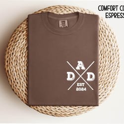 personalized dad shirt, fathers day shirt, dad custom est tshirt, custom dad, pregnancy announcement for dad, gift