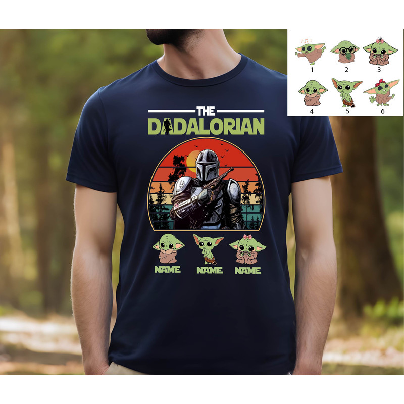 The Dadalorian Shirt, This Is The Way Personalized Shirt For Dad Custom Nickname With Kids, Funny Star Wars Tee, Father's Day Gift Dad Shirt.jpg