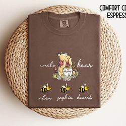 uncle bear shirt personalized uncle bear winnie with nephew name t-shirt ,fathers day gift for uncle bear gift for