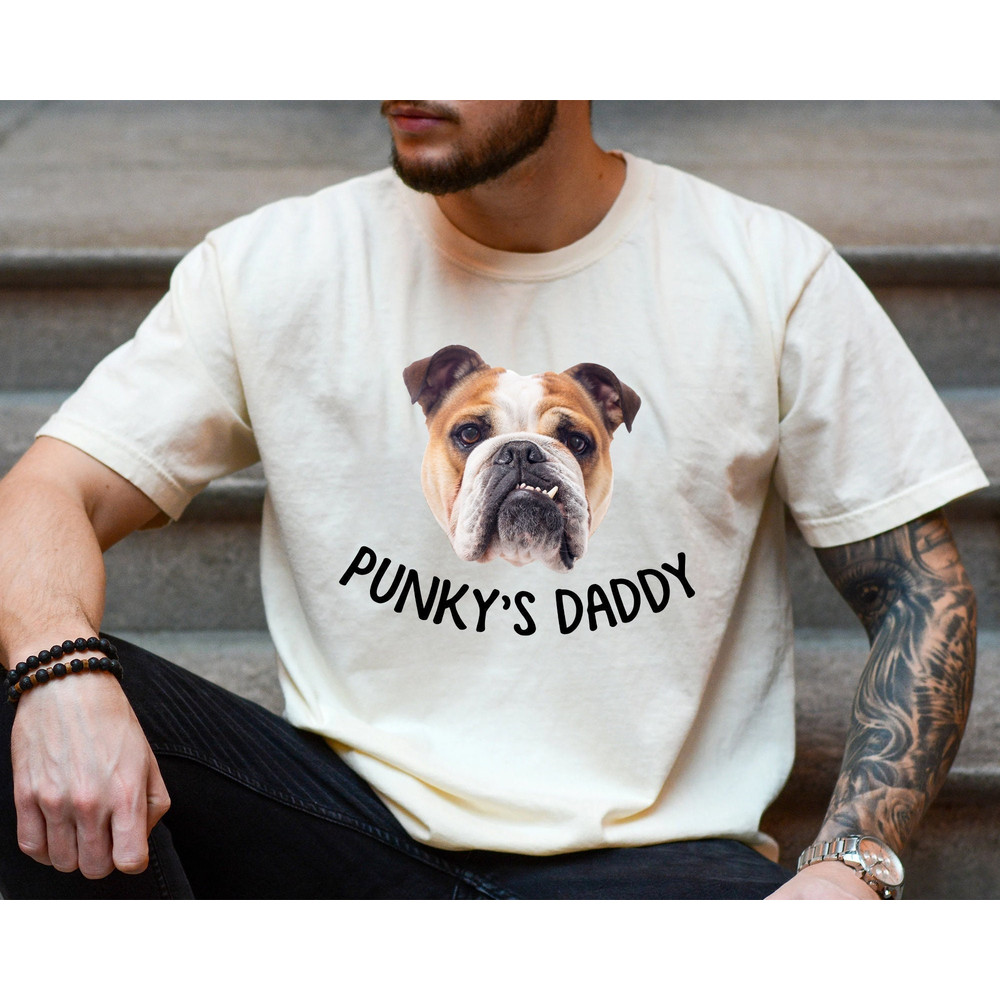 Personalized Dad Shirt with Pet's Photo and Pet Name, Custom Dog Daddy Shirt, Dog Dad Gift, Cat Dad Gift, Pet Lover Gift, Fathers Day Gift.jpg