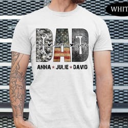 personalized dad shirt, fathers day tshirt, daddy shirt, fathers day gift for husband, dad birthday gift, custom kid nam