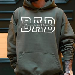 custom dad hoodies, personalized dad shirt with kid names, dad sweatshirt, gift for dad, fathers day gift, dad gifts