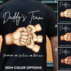 personalized daddy shirt with kids names, custom dad shirt, fathers day tshirt, dad birthday gift, fathers day gifts,