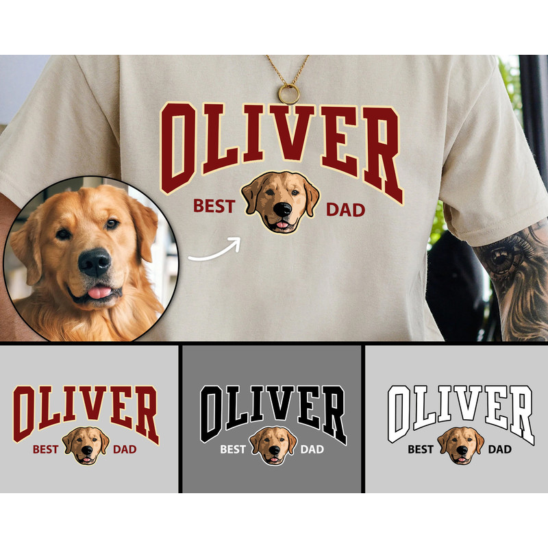 Personalized Dog Dad Shirt with Pet Name, Fathers Day Gift, Fathers Day Shirt for Dog Dad, Cat Dad Gift, Best Dog Dad, Custom Pet Photo Tee.jpg