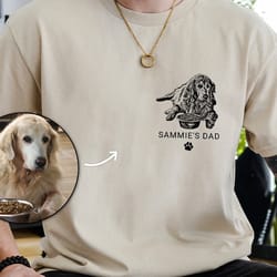 personalized dog shirt for dad, custom dad shirt with dog photo, dog lover gifts, dog owner gifts, fathers day gift for
