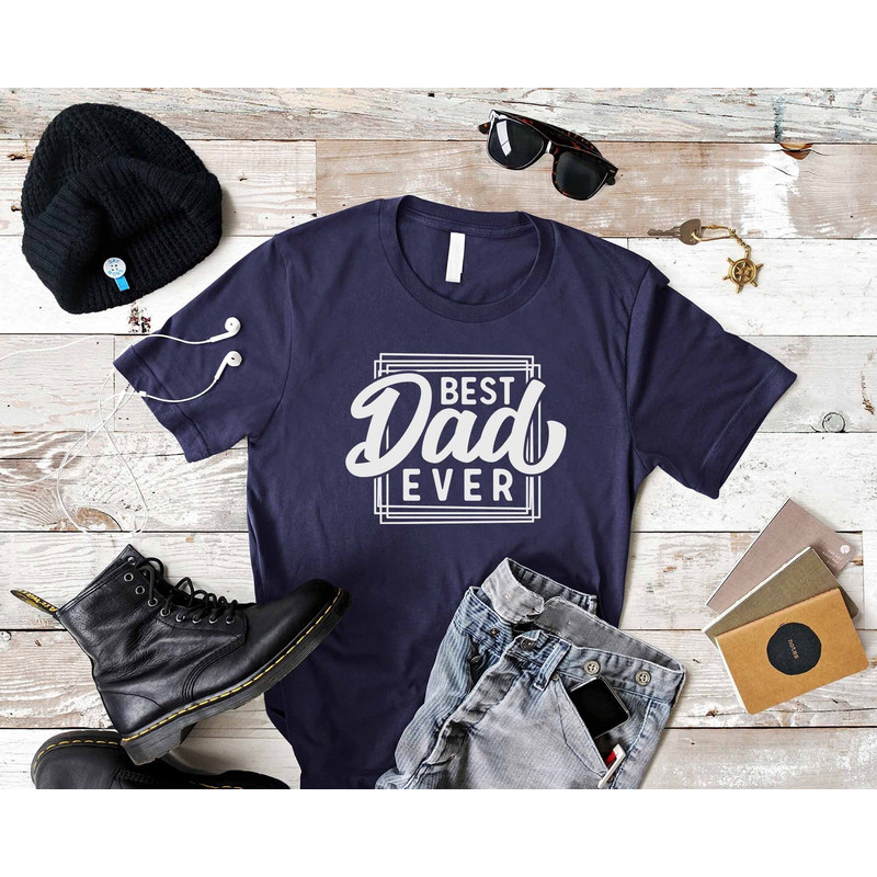 Best Dad Ever T-Shirt, Geometric Dad Christmas Gift, New Dad Gift, Gift for Dad, Father's Day Shirt, Daddy To Be, Minimalist Dad Shirt.jpg